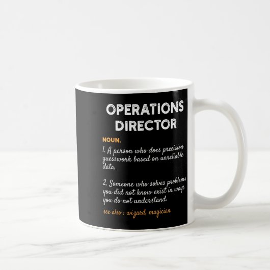 Mug Operations Director Profession Funny Dictionary De (Droite)