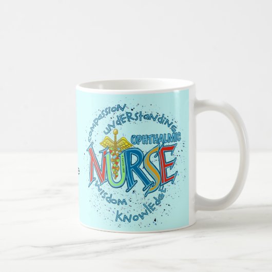 Mug Ophtalmic Nurse Motto personnalisée infirmières mu (Droite)