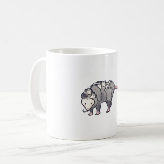 Mug Opossum Delft � Cute Animal Art (Devant gauche)