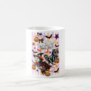 Mug Opossum raton laveur fou d'Halloween rayé