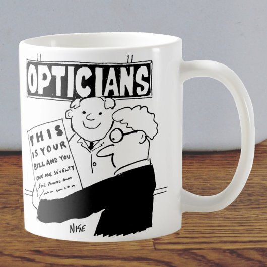 Mug Optician Présente Son Projet De Loi. Drôle dessin 