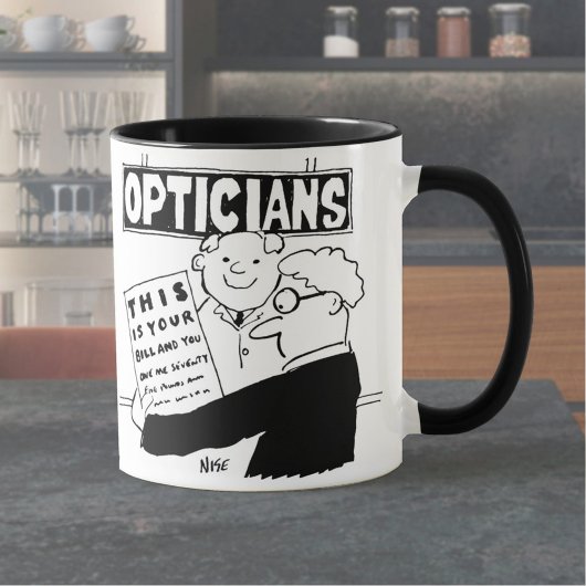 Mug Optician Présente Son Projet De Loi. Drôle dessin 