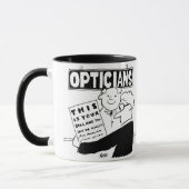 Mug Optician Présente Son Projet De Loi. Drôle dessin  (Gauche)
