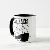 Mug Optician Présente Son Projet De Loi. Drôle dessin  (Devant gauche)