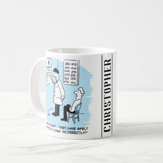 Mug Opticien à l'épreuve des yeux (Devant gauche)