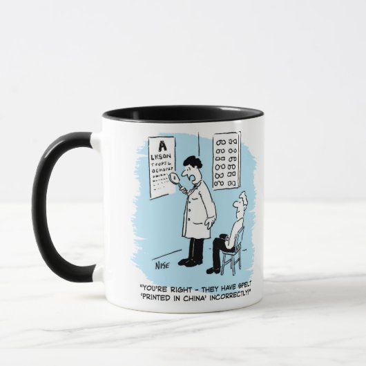 Mug Opticien à l'épreuve des yeux (Gauche)