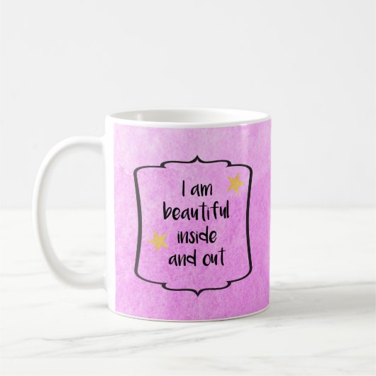 Mug Optimisme de confiance Affirmation quotidienne pos (Gauche)