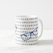 Mug Optometrist Optician Eye Test Chart and Specs (Devant droit)