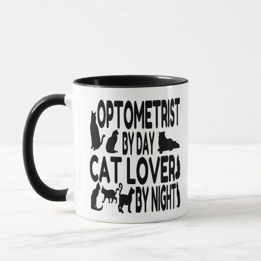 Mug Optométriste de Cat Lover (Gauche)