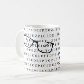 Mug Optométriste Lunetier Tableau de test oculaire et (Devant gauche)