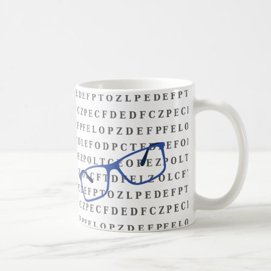 Mug Optométriste Lunetier Tableau de test oculaire et (Droite)