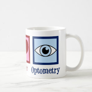 Mug Optométriste Peace Love Optométrie Blue Eye Doct