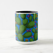 Mug Opuntie de floraison en bleu (Centre)