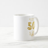 Mug Or 50 et Fab Personnalisé (Devant droit)