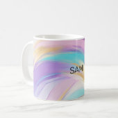 Mug Or Abstrait rose Lilac Turquoise (Devant gauche)