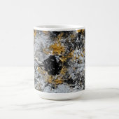 Mug Or, argent et noir - œuvre d'art faite à la main (Centre)