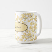 Mug Or Blanc Matin Fleur de gloire (Devant droit)