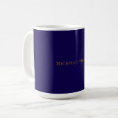 Mug Or & Bleu Couleur Professionnel Moderne Uni (Devant gauche)