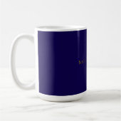 Mug Or & Bleu Couleur Professionnel Moderne Uni (Gauche)