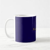 Mug Or & Bleu Foncé Couleur Professionnel Plain Propre (Gauche)