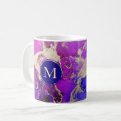 Mug Or céleste violet et Abstrait rose (Devant gauche)