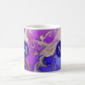 Mug Or céleste violet et Abstrait rose (Centre)