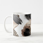 Mug Or Champagne Noir Léopard Abstrait (Gauche)
