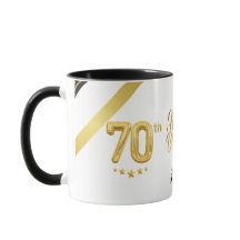 Or Élégant 70e Anniversaire (Personnaliser) Papa