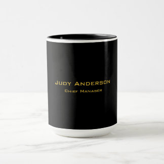 Mug Or élégant moderne professionnel et noir métallisé