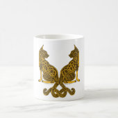 Mug or en bronze des chats 6 celtiques (Centre)