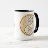 Mug Or et argent Yin Yang (Devant droit)