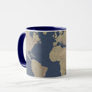 Mug Or et carte bleue du monde