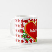 Mug Or Et Coeur Rouge (Devant gauche)