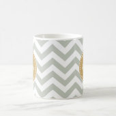Mug Or et monogramme de Chevron et fait sur commande (Centre)