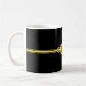 Mug Or et monogramme noir de ceinture d'art déco (Gauche)