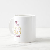 Mug Or et rouge | Graduation moderne cadeau personnali (Devant gauche)