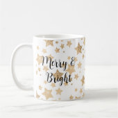 Mug Or étincelant Stars Noël Joyeux biright blanc (Gauche)