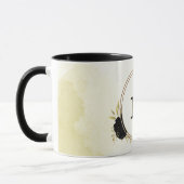 Mug or floral noir et blanc (Gauche)