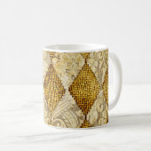 Mug Or géométrique : Sophistication Motif rétro. (Devant droit)