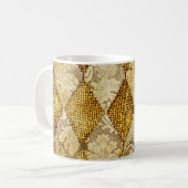 Mug Or géométrique : Sophistication Motif rétro. (Devant gauche)