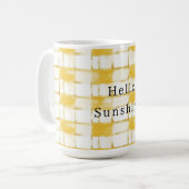 Mug Or Jaune Blanc Rayures Ecossais (Devant gauche)