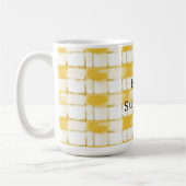 Mug Or Jaune Blanc Rayures Ecossais (Gauche)