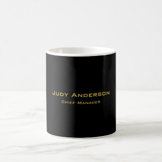 Mug Or Moderne Élégant Professionnel Doré et Noir