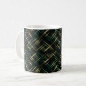 Mug Or Moderne Et Vert Foncé Plaid (Devant gauche)