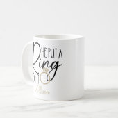 Mug Or Moderne Noir Nom Il lui a mis un Anneau  (Devant gauche)