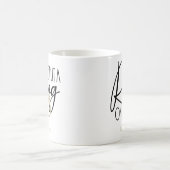 Mug Or Moderne Noir Nom Il lui a mis un Anneau  (Centre)