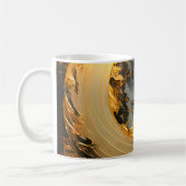 Mug Or noir Abstrait Tourbillon Lune Moderne (Gauche)