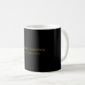 Mug Or & Noir Couleur Professionnel Plain Moderne (Devant droit)