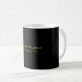 Mug Or & Noir Couleur Professionnel Plain Moderne (Devant droit)