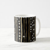 Mug Or noir perles blanches (Devant droit)